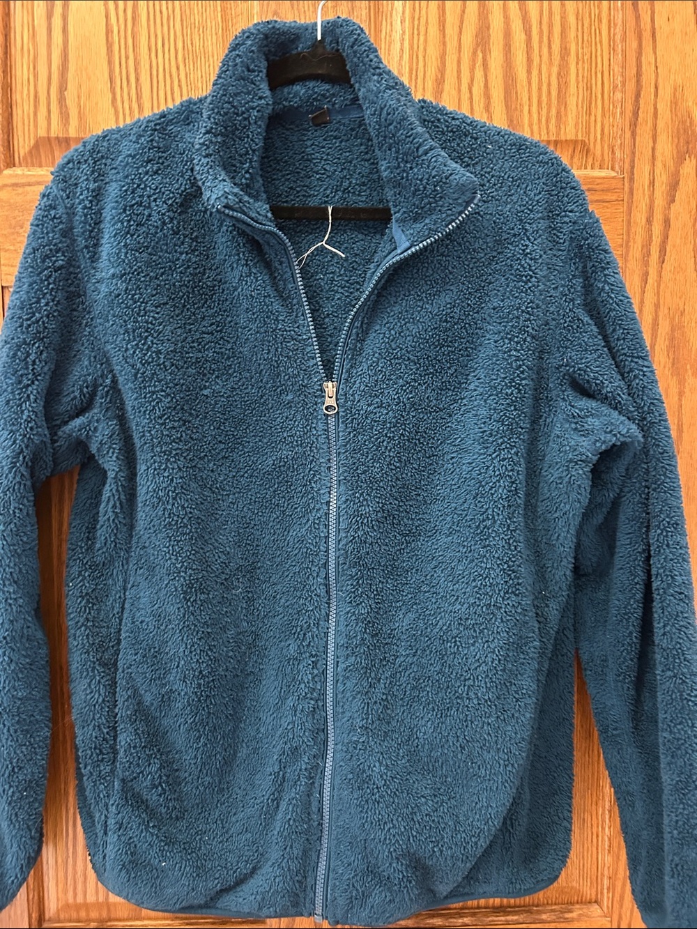 Uniqlo Men's Plush Zip Jacket - Teal Blue image 2